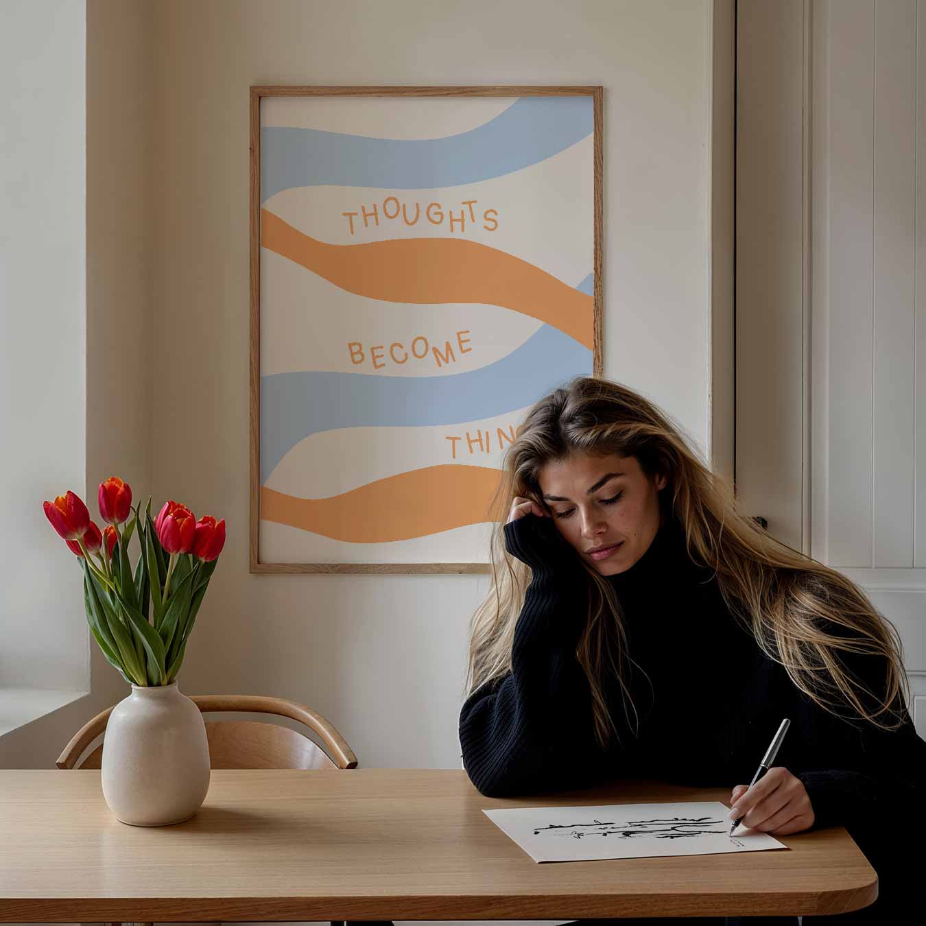 Inspirerende Golven Poster-WallArtistic