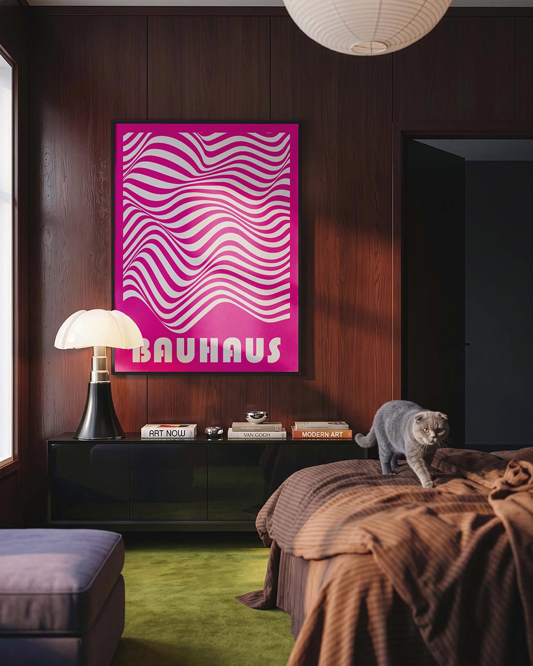 Golvend lijnenspel Poster