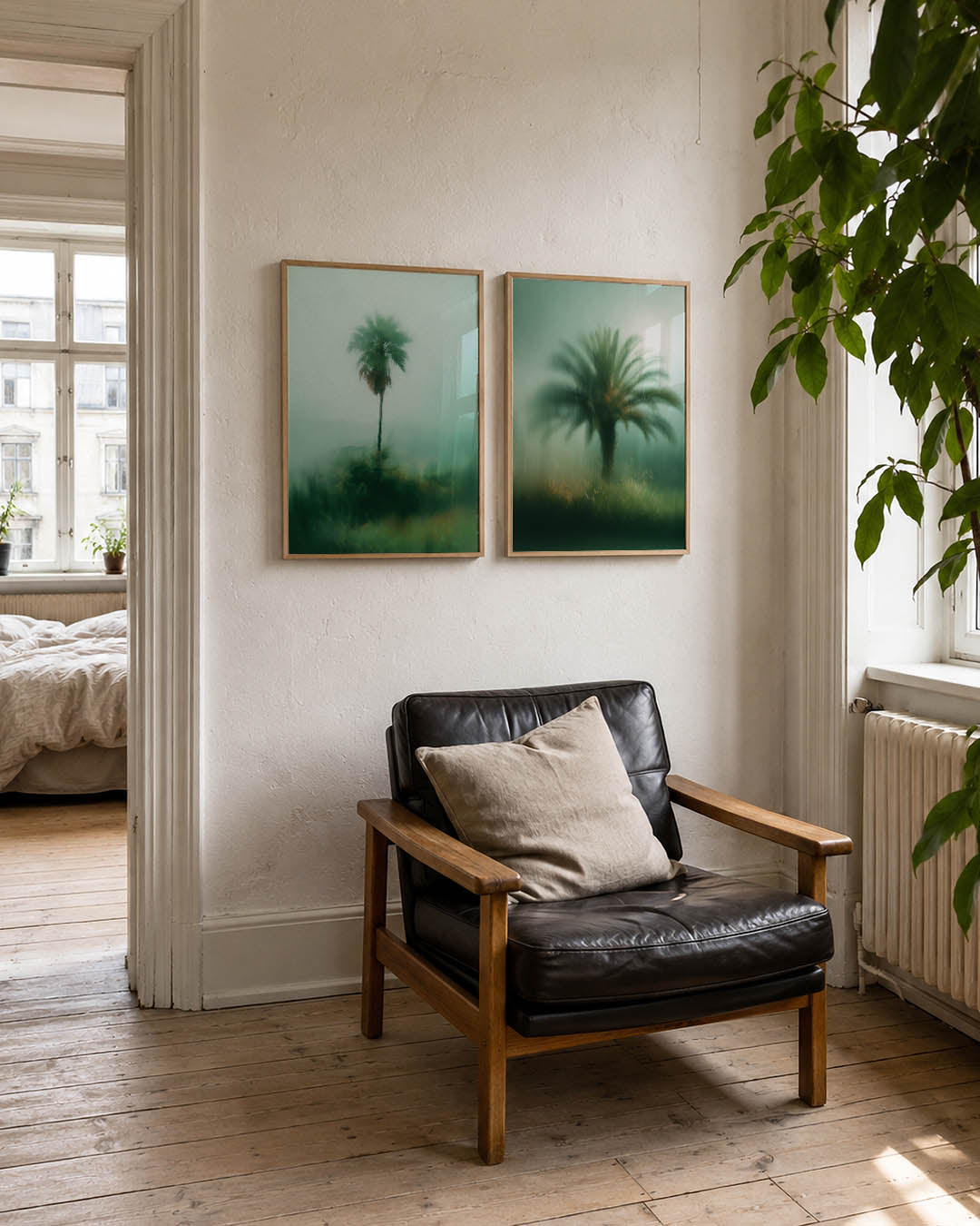 Mistige palm Posterset