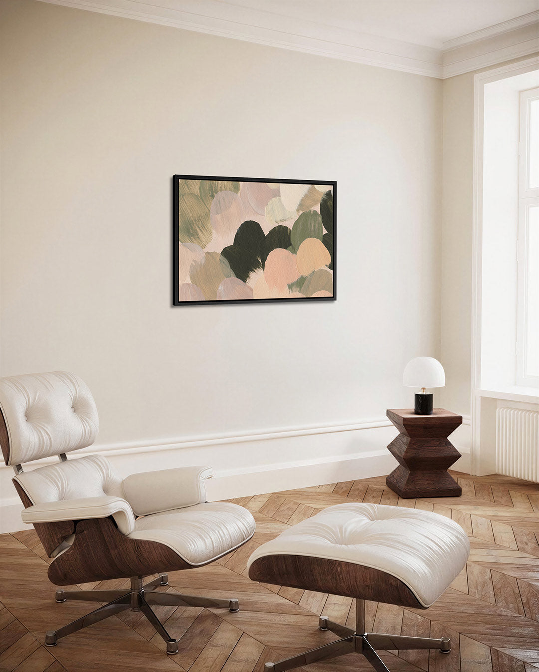 Zachte kleuren compositie Kunstwerk