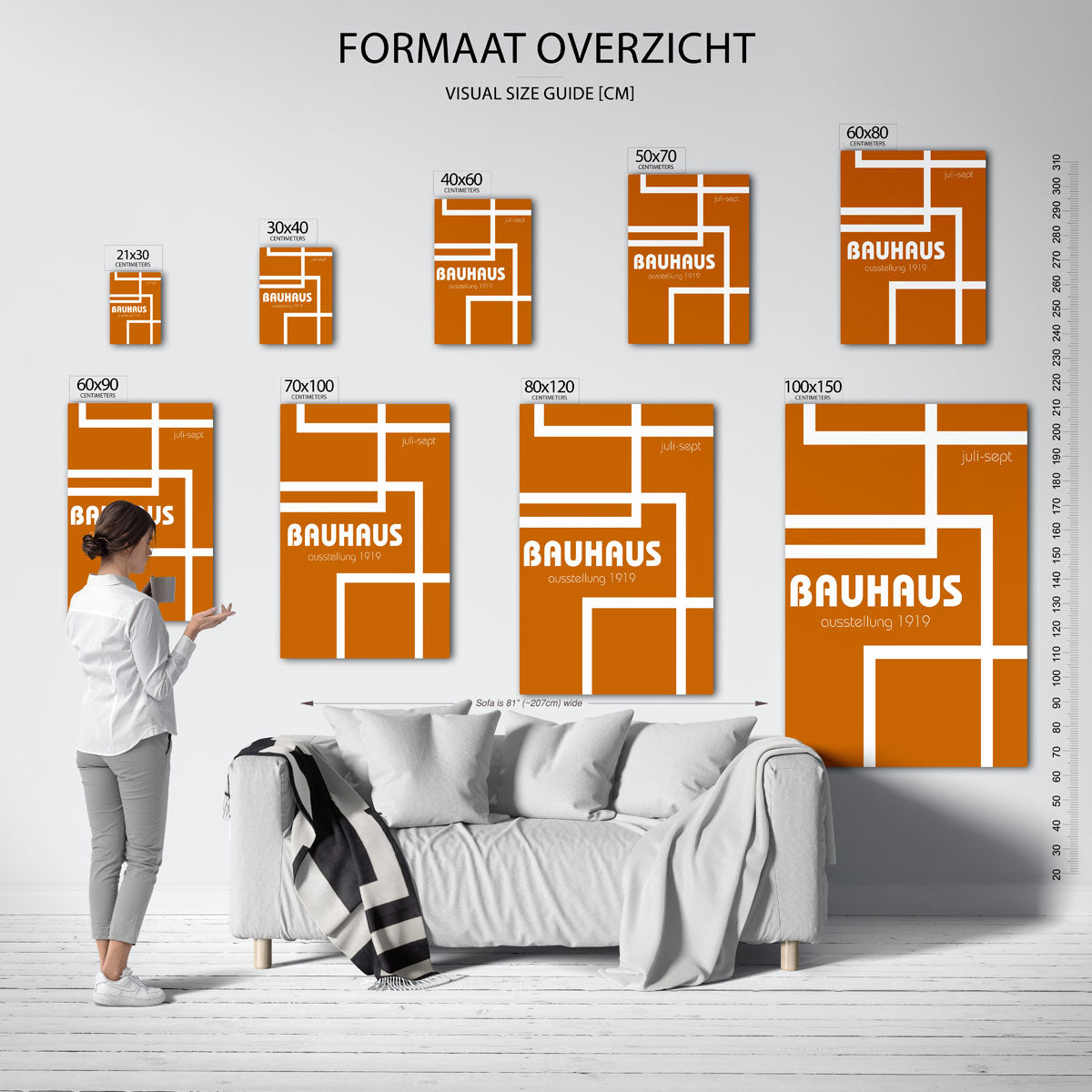 Lijnen en kleurvlakken Poster