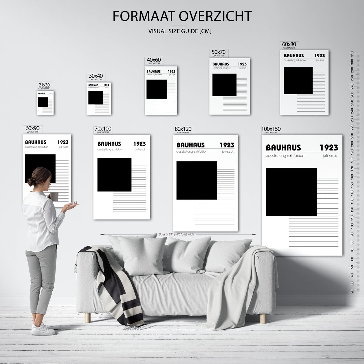 Zwart wit compositie Poster