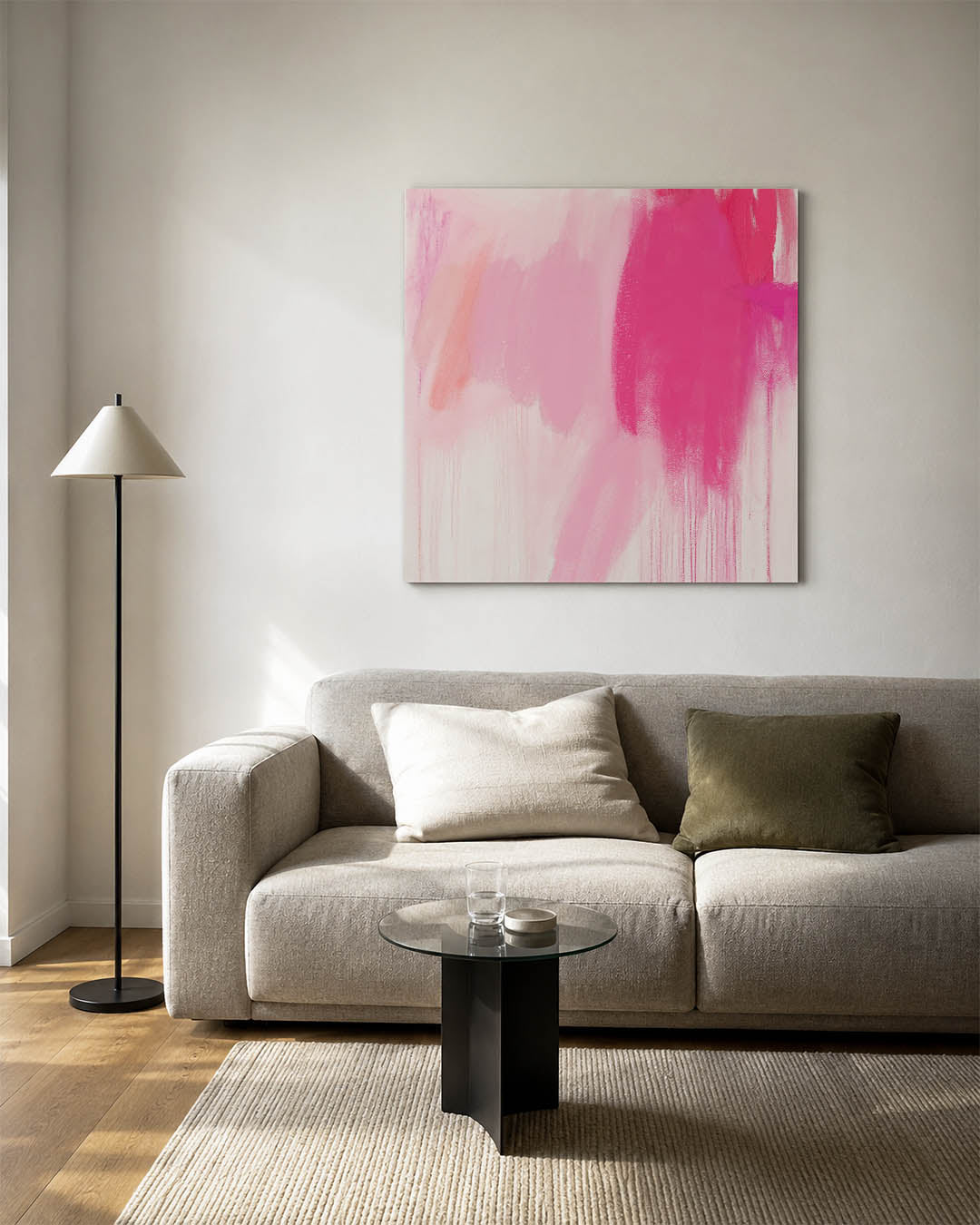 Vloeiende kleurencompositie Kunstwerk