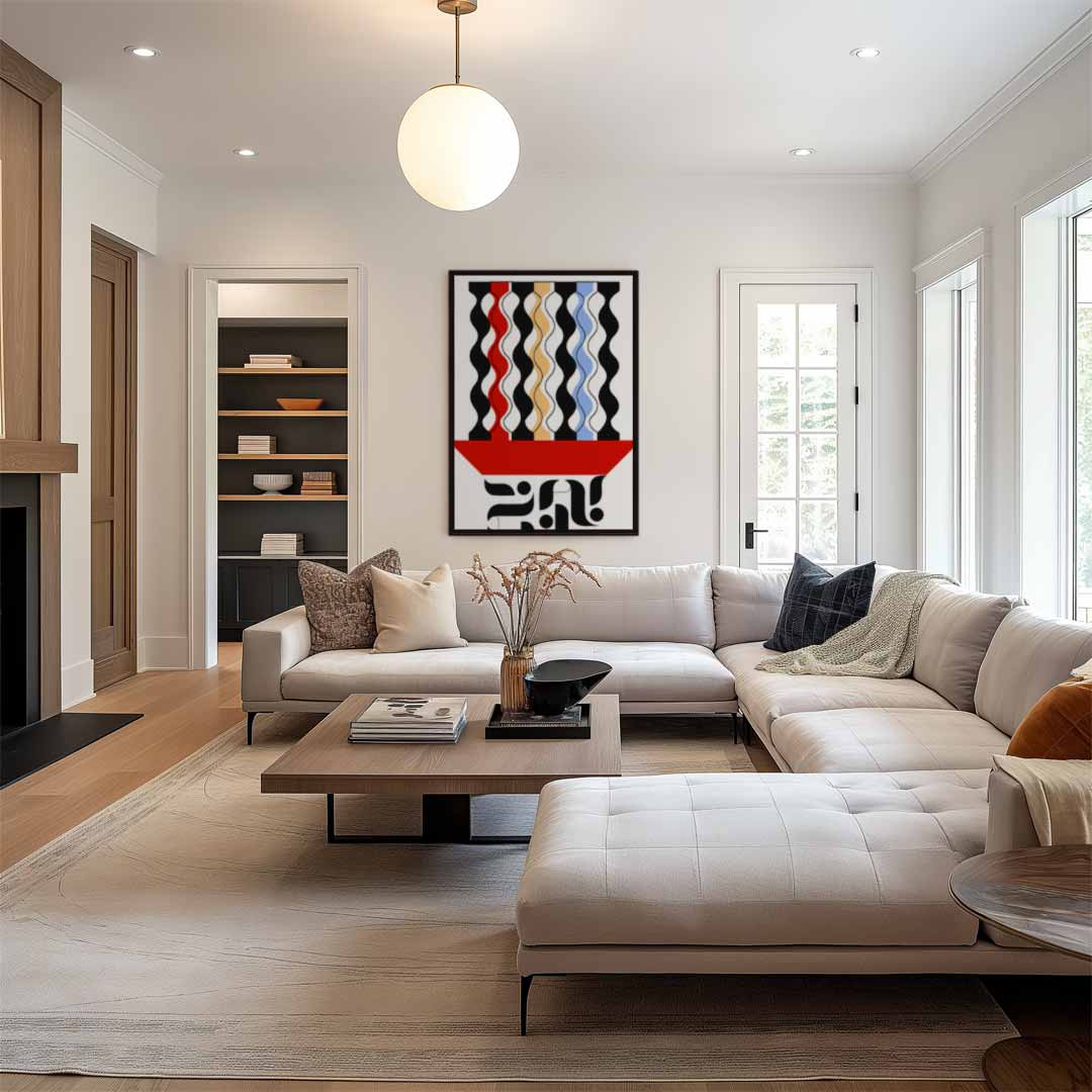 Golvende Harmonie Kunstwerk-canvas-dibond-plexiglas-wanddecoratie-WallArtistic