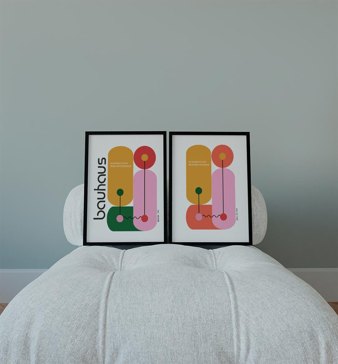 Vorm en kleurenspel Posterset