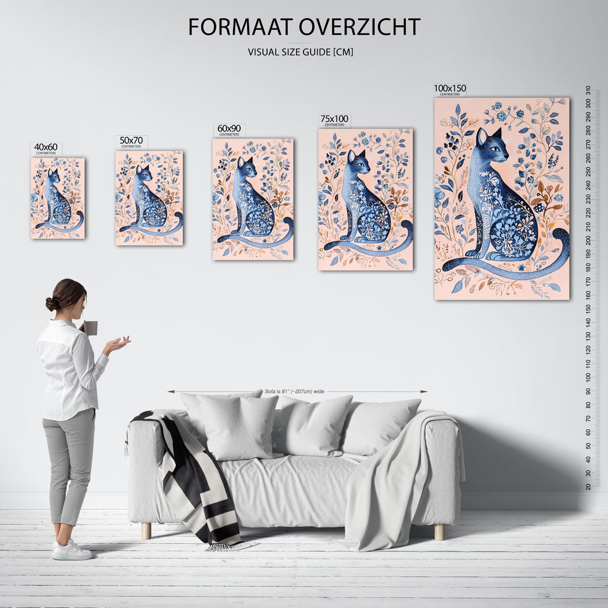 Fantasierijke kat Kunstwerk