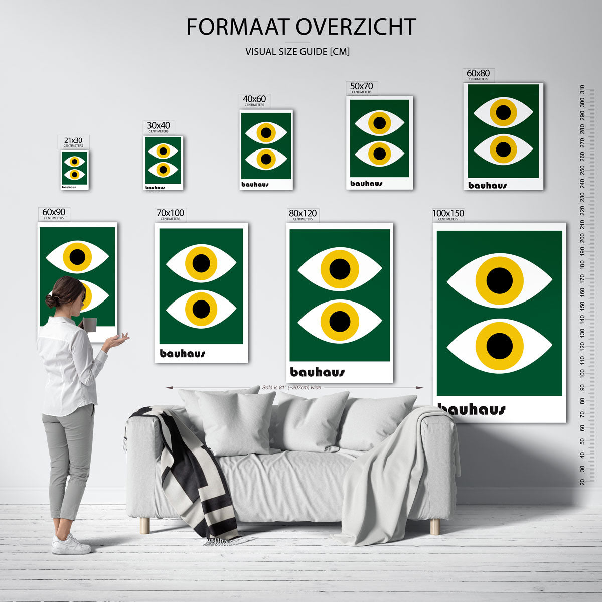 Oogvormen en kleur Poster