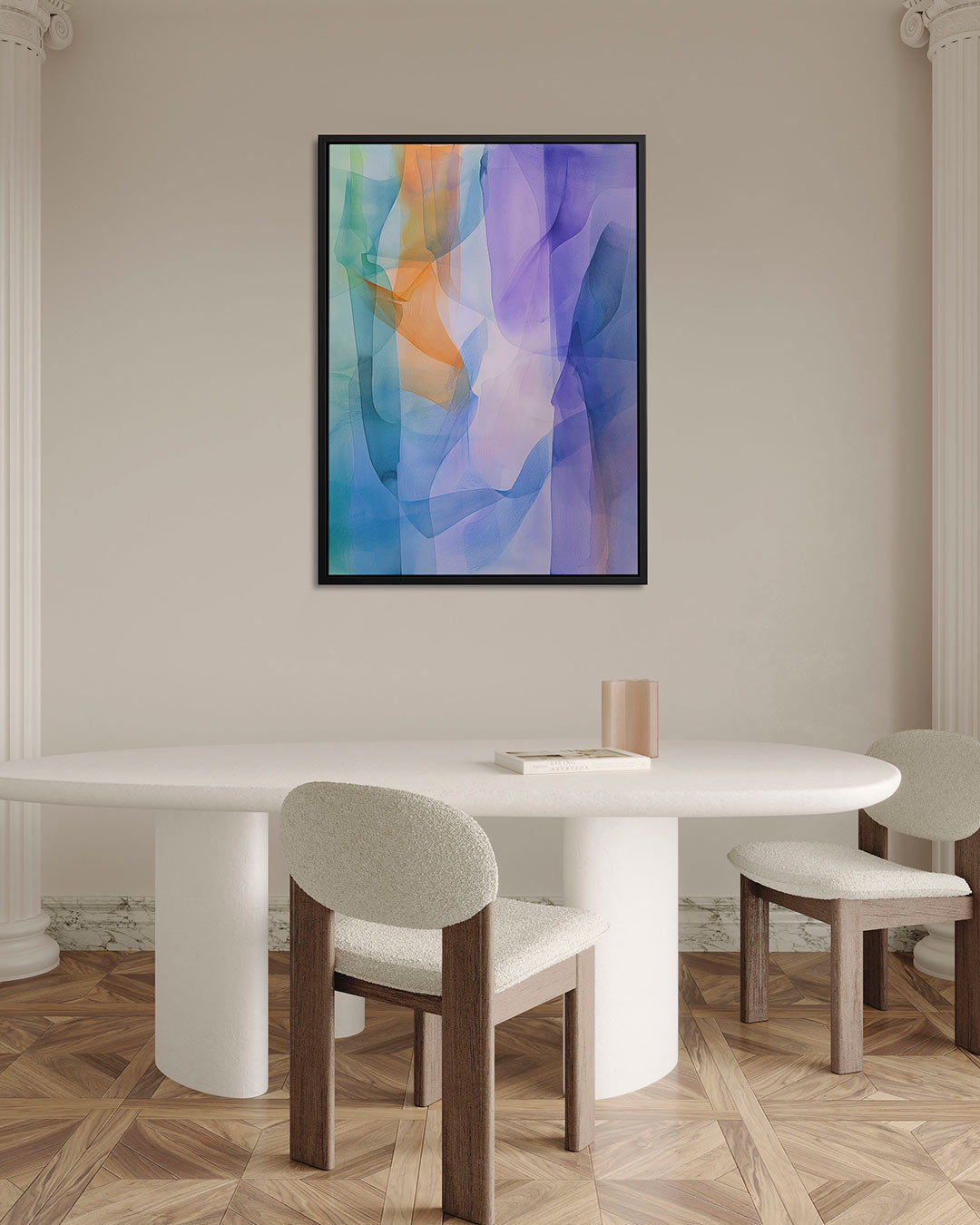 Vloeiende kleuren harmonie Kunstwerk