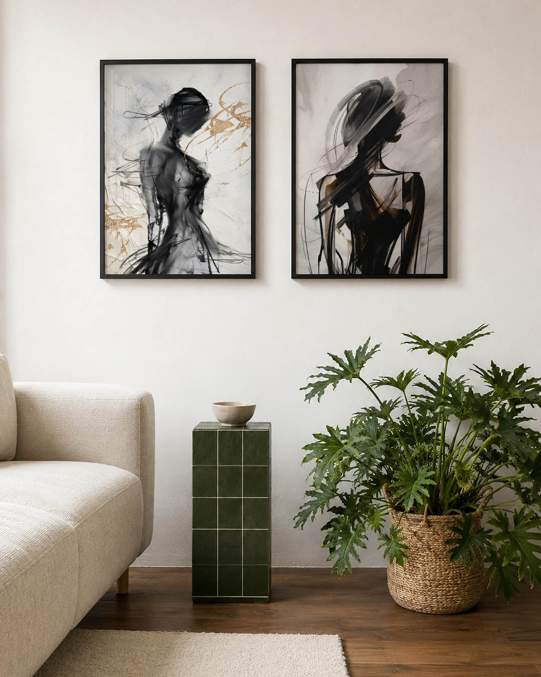 Zwart en goud vormen Posterset