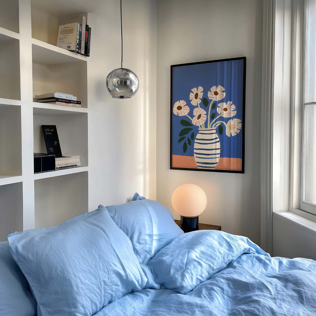 Vrolijke Bloemen in Vaas Poster-WallArtistic