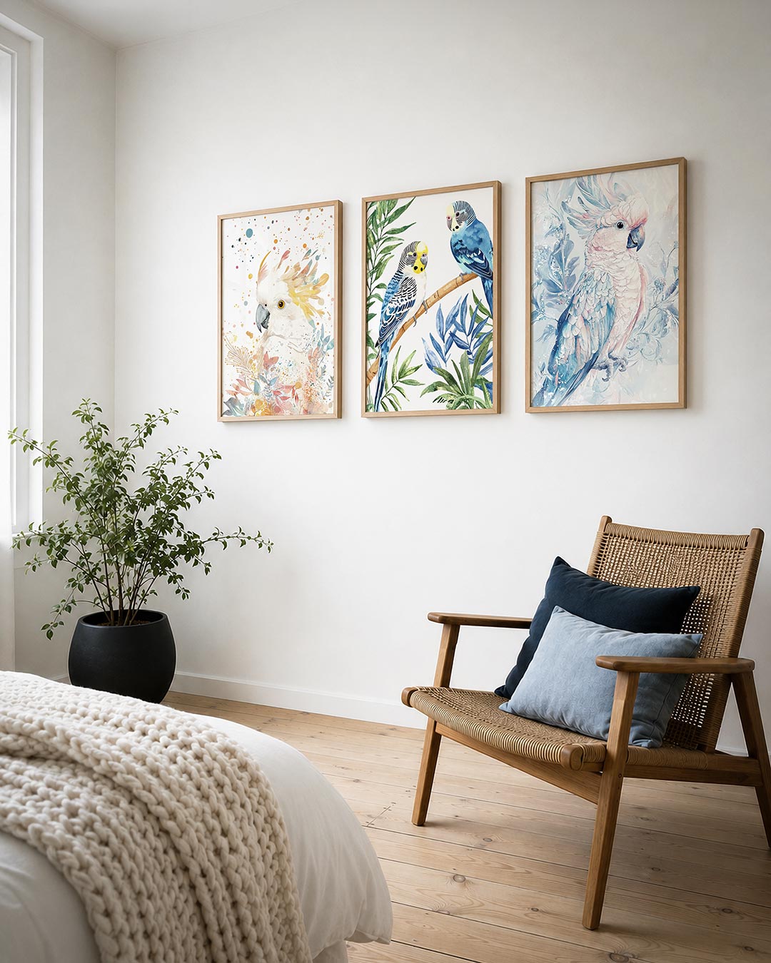 Vogel en kleuren Posterset