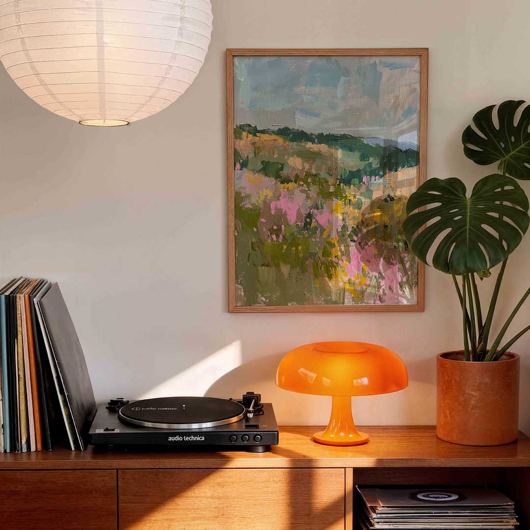 Landschap met bloemen Poster