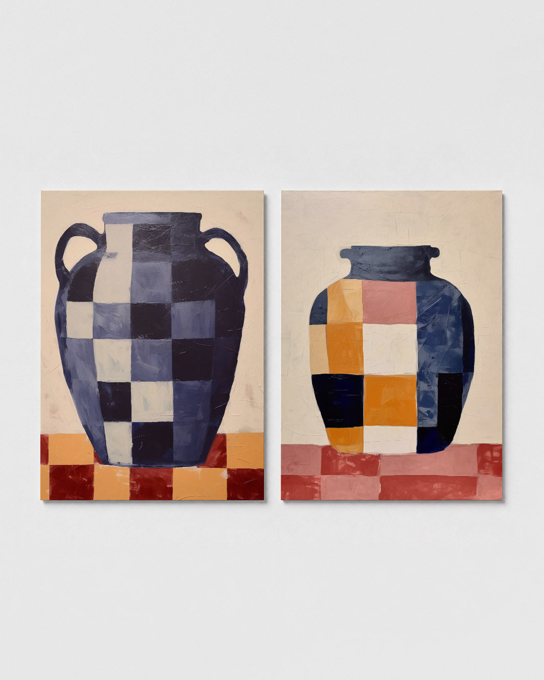Vaas en ruitpatroon Posterset