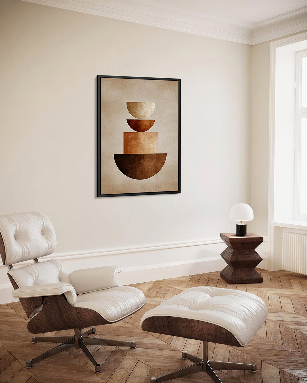 Geometrische vormen compositie Kunstwerk