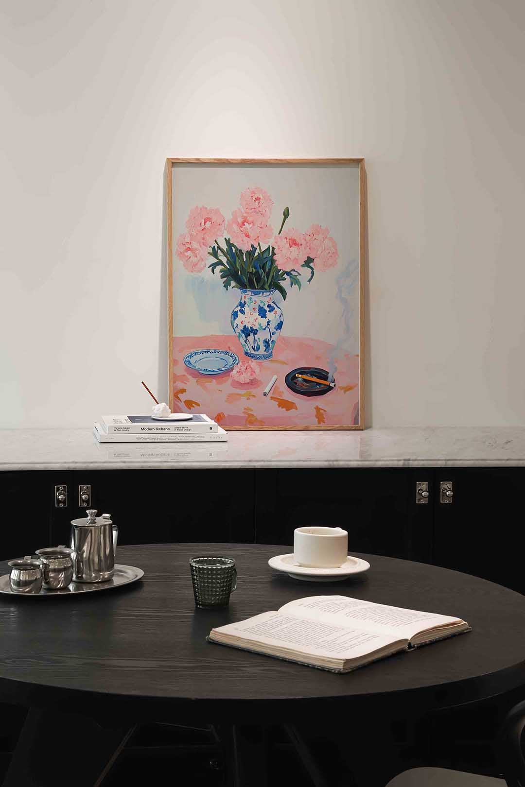 Bloemen in vaas Poster