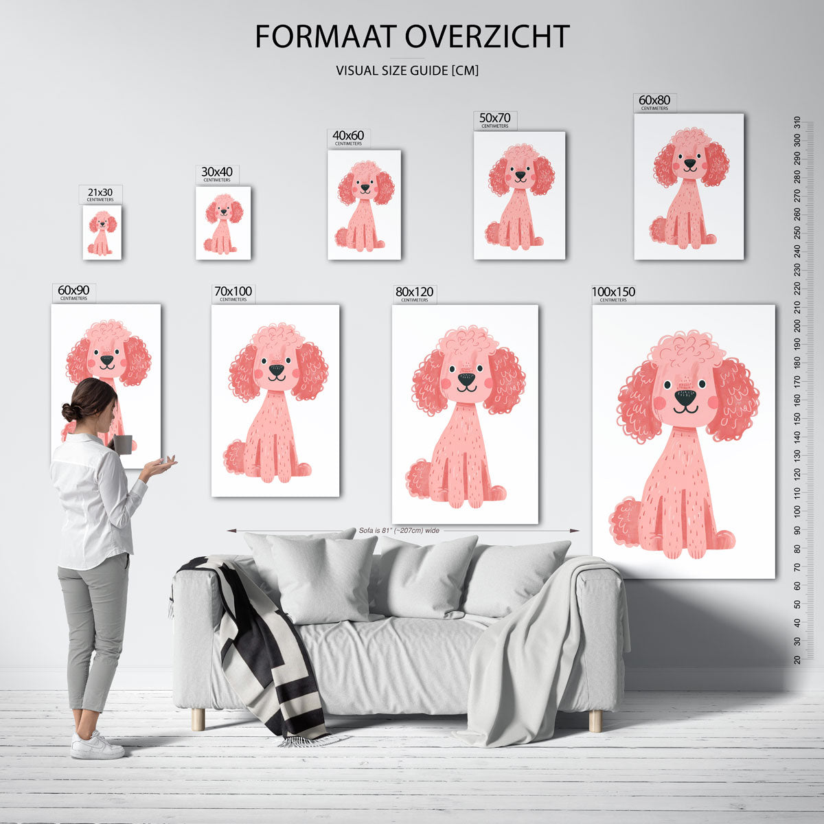 Roze poedel Poster