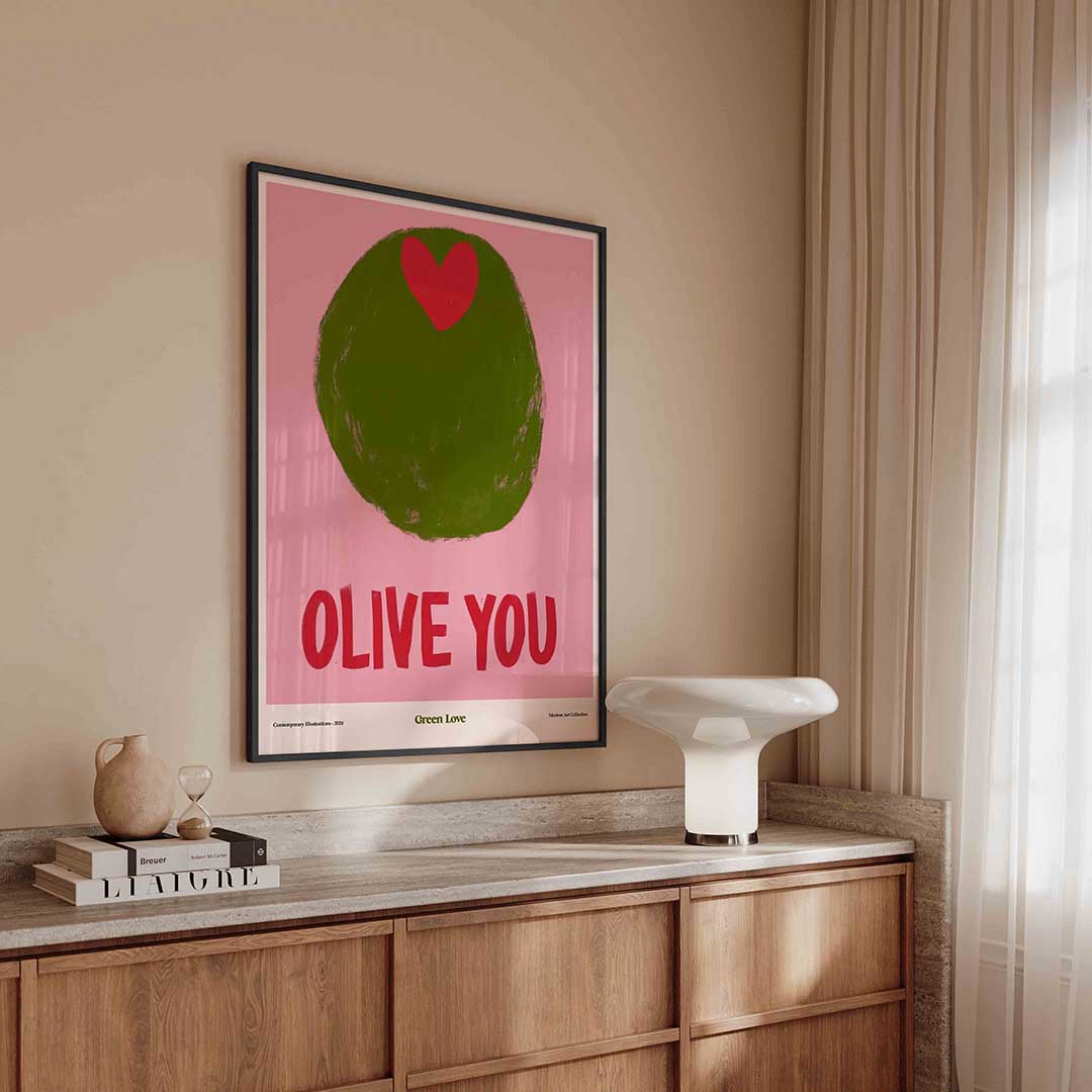 Olijf met hart Poster