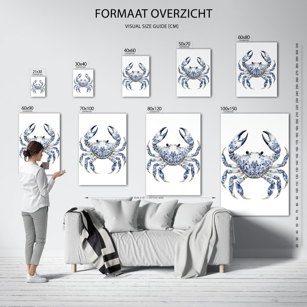 Blauwe krab Poster