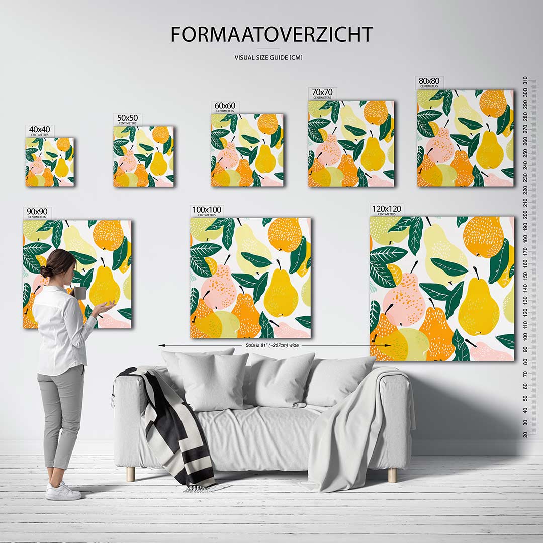 Fruit en bladeren Kunstwerk