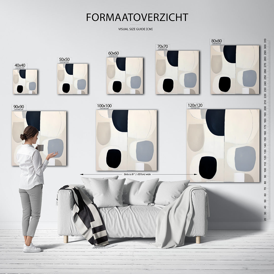 Organische vormen compositie Kunstwerk