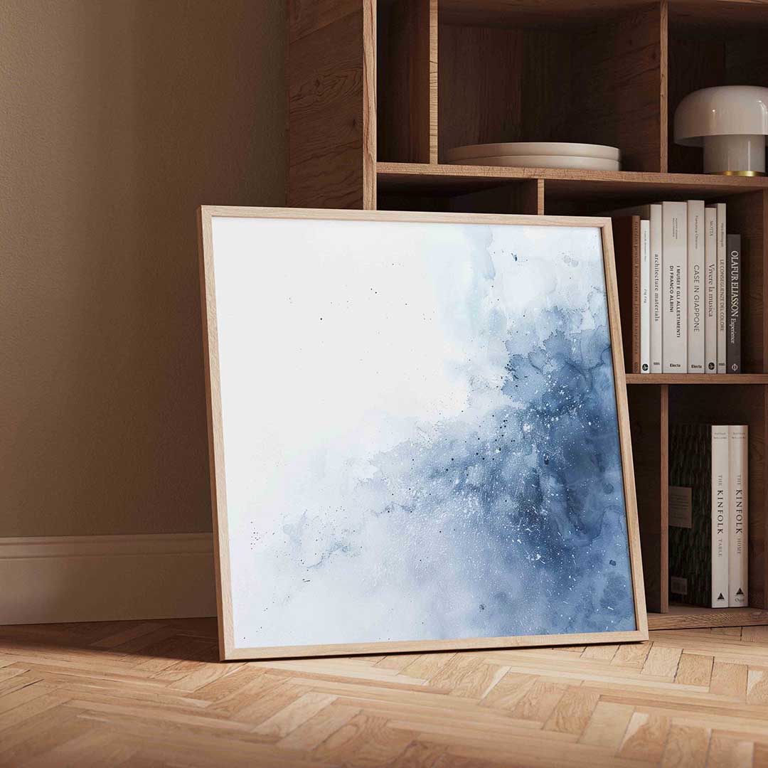 Abstracte blauwe vlekken Poster