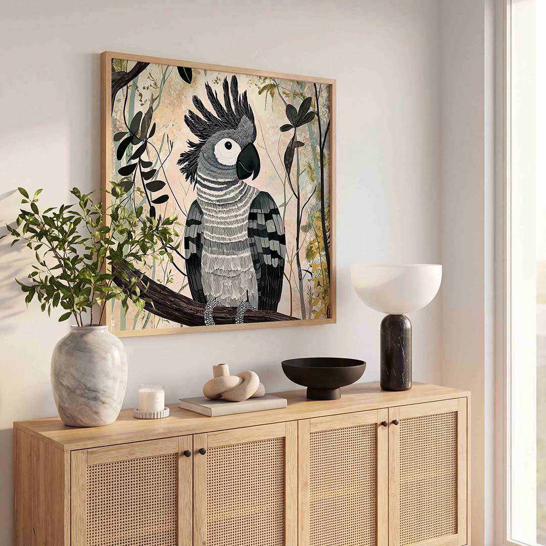 Papegaai op tak Poster