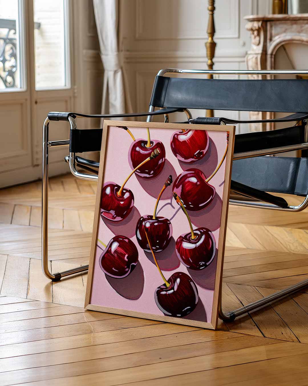 Kersen op Zomerse Tafel Poster-WallArtistic