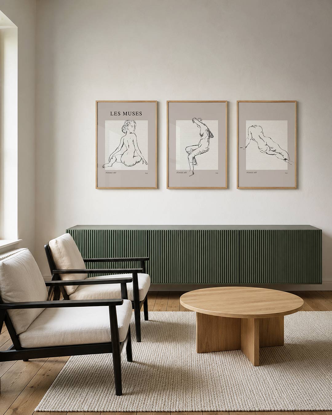 Lijnenspel en vormen Posterset