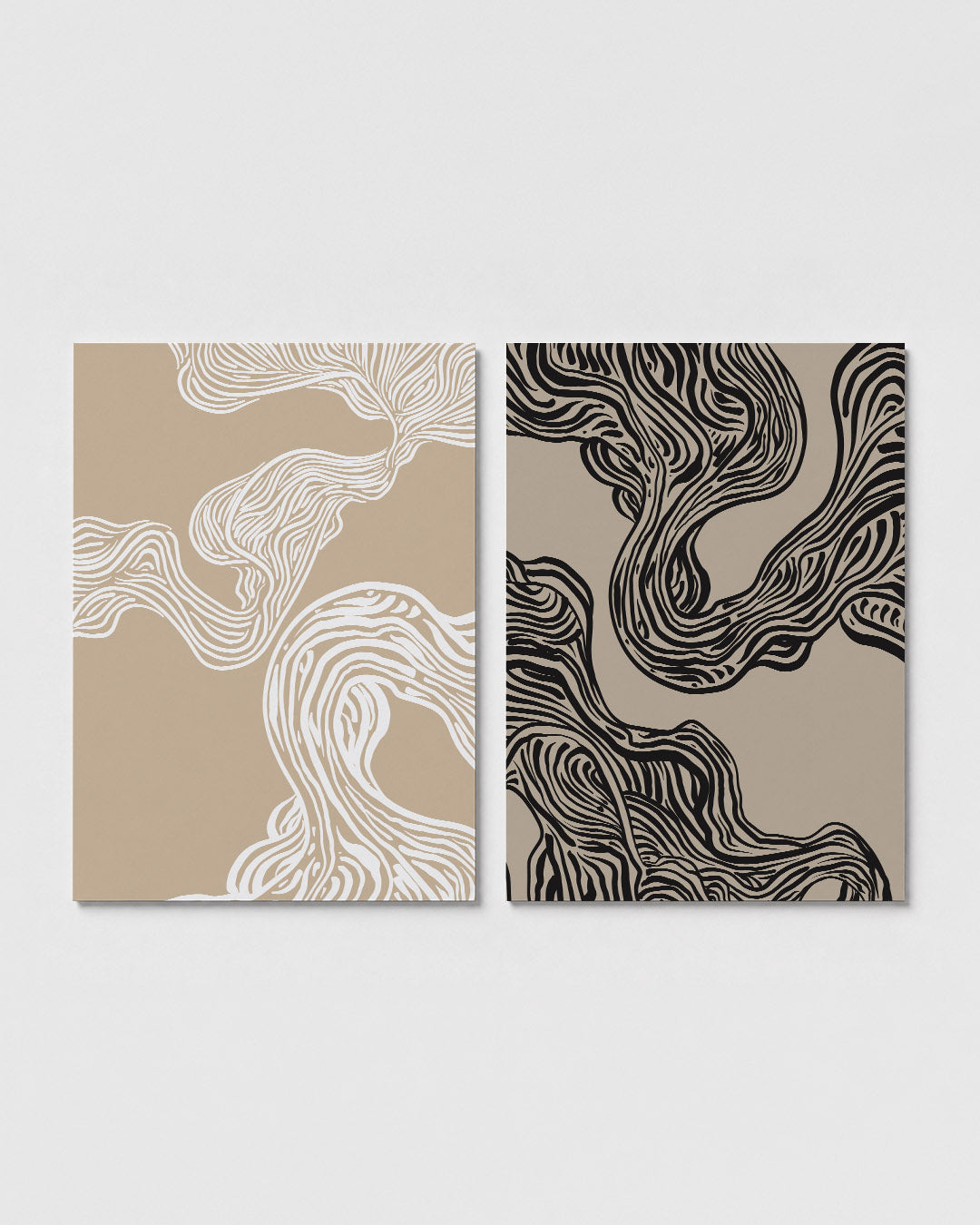 Organische lijnen Posterset