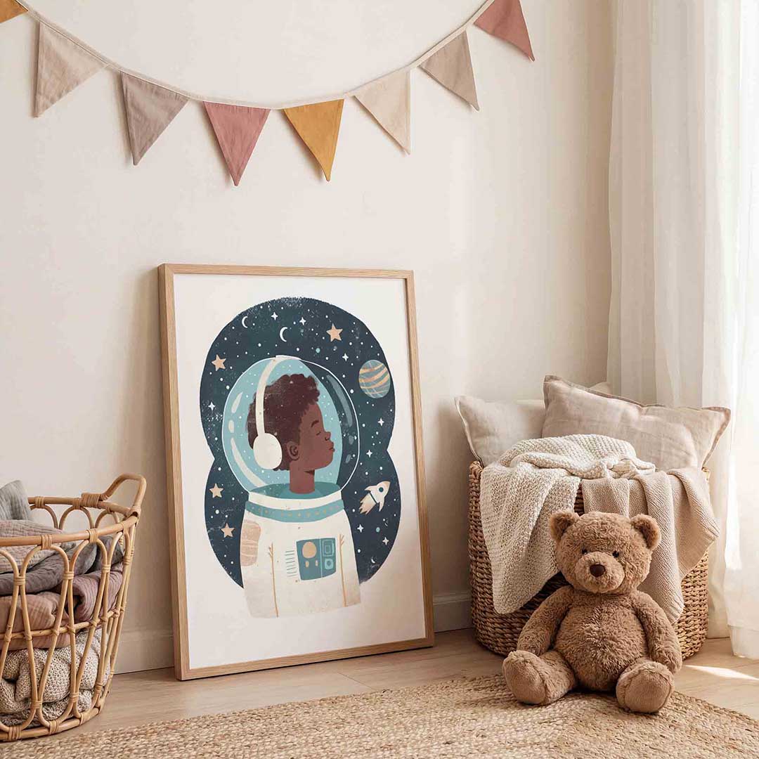 Astronaut met sterren Poster