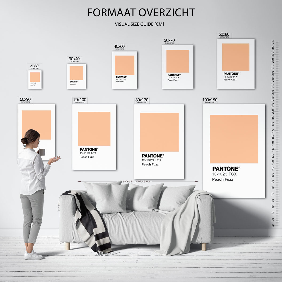 Peach fuzz pantone Poster