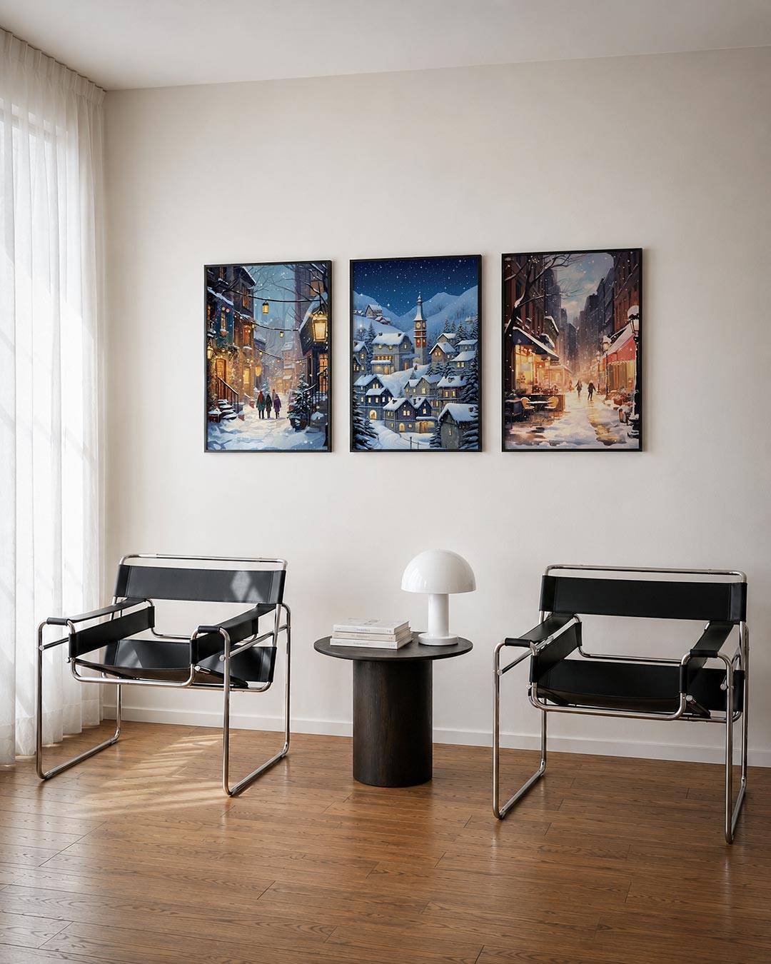 Winterse straatsfeer Posterset