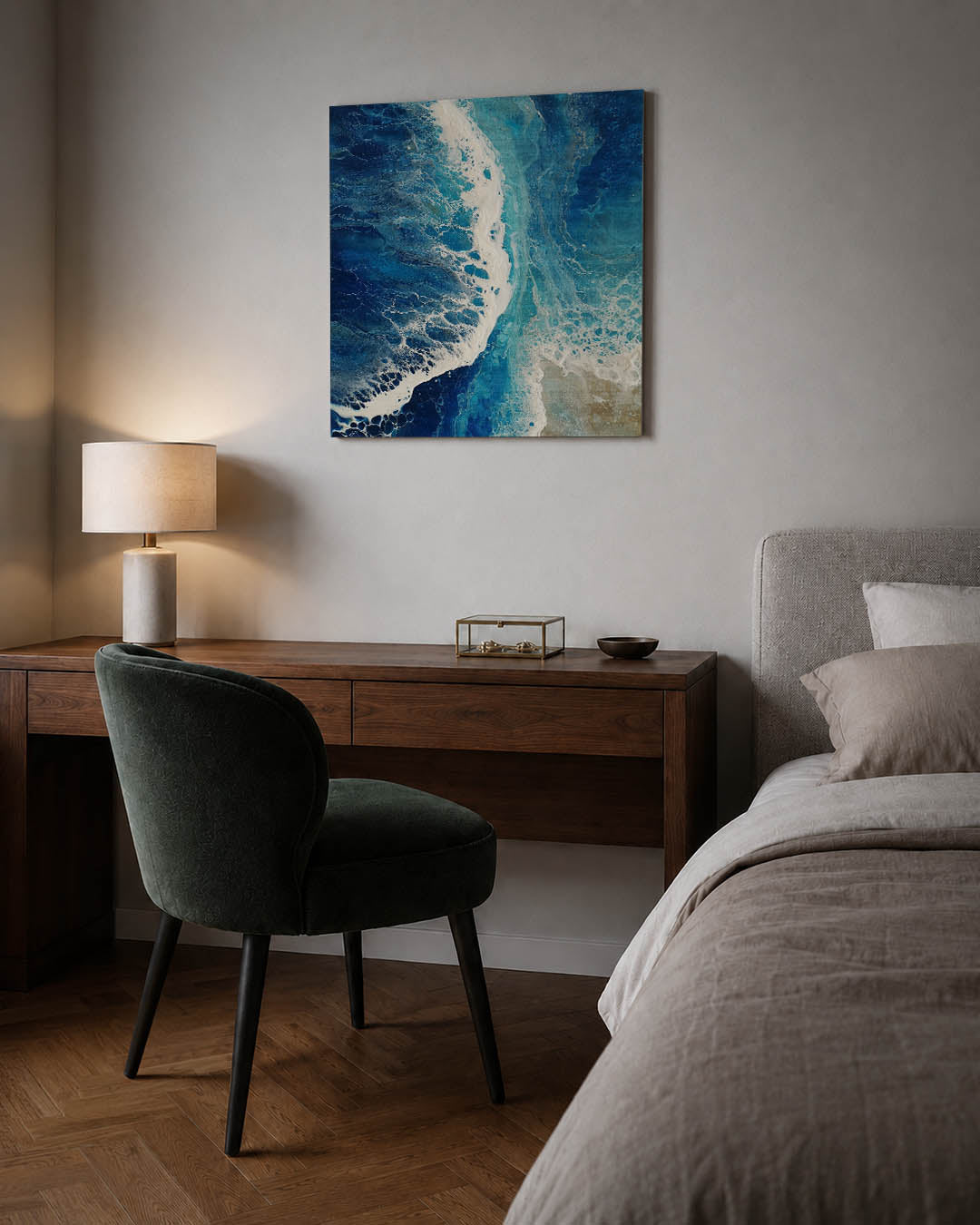 Dynamische oceaan golf Kunstwerk