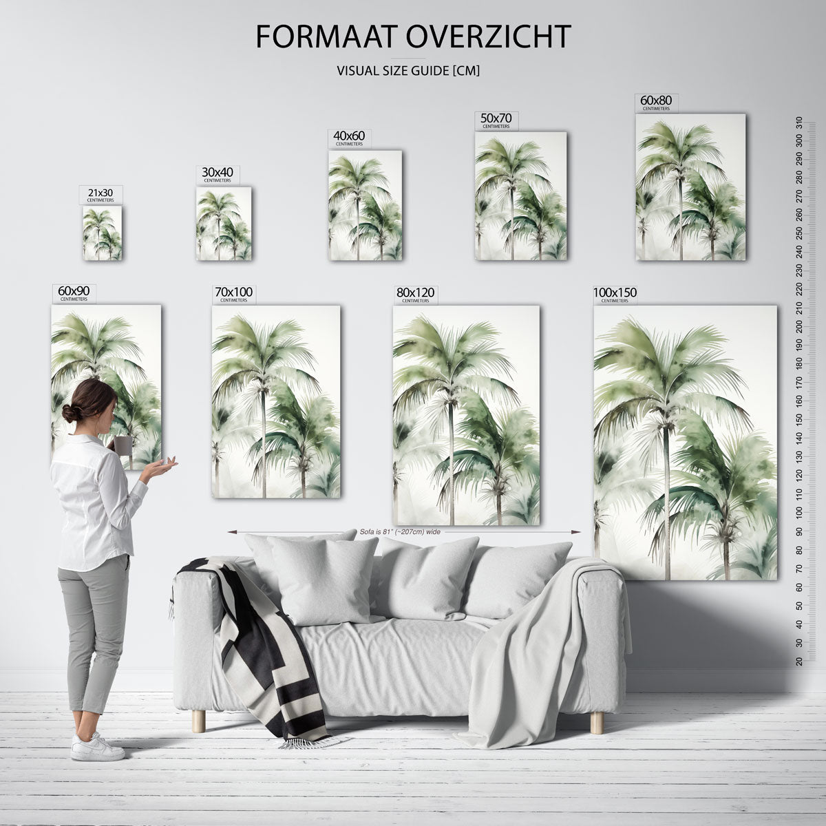 Tropische palmbomen Poster