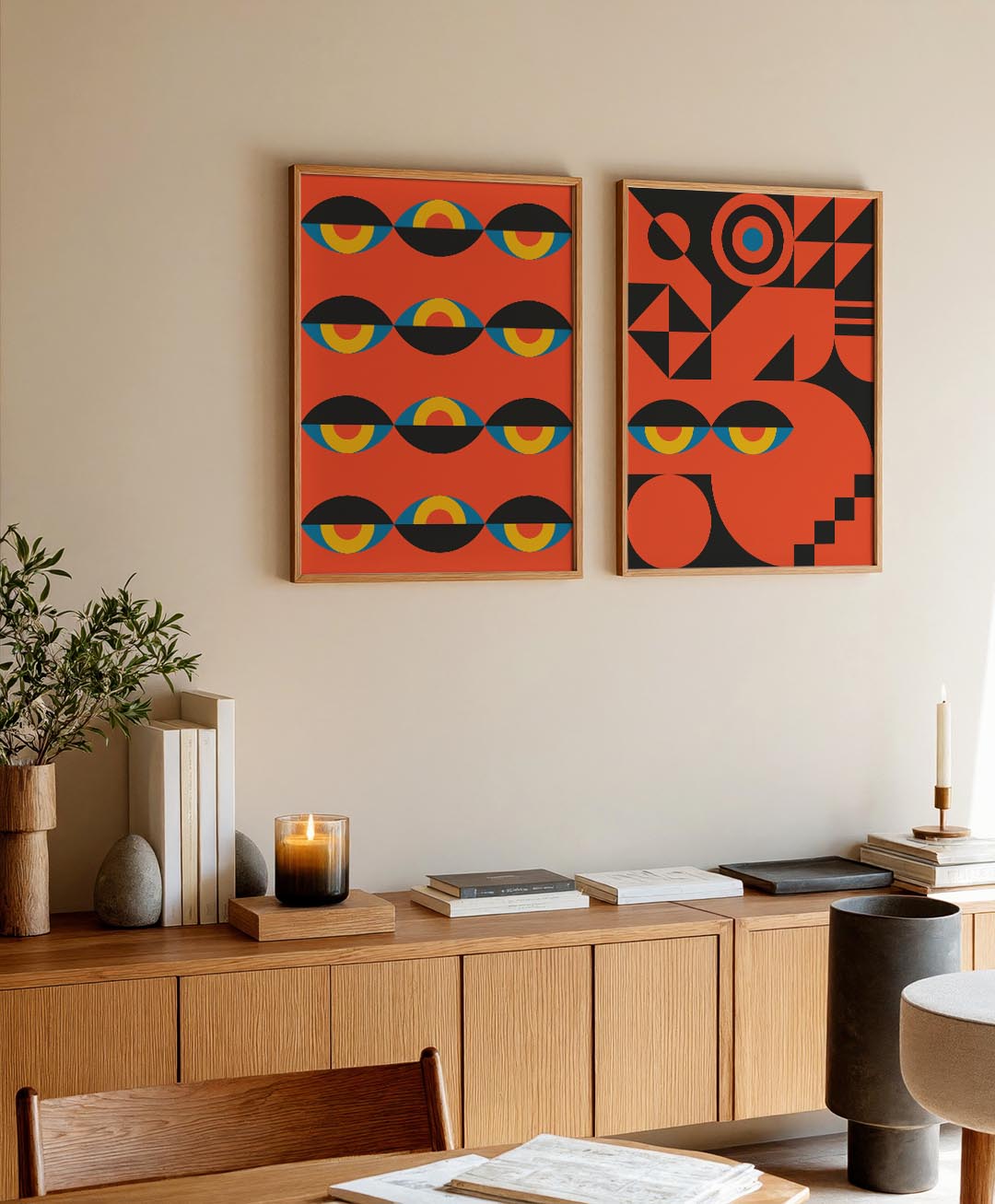 Oogvormen en kleur Posterset