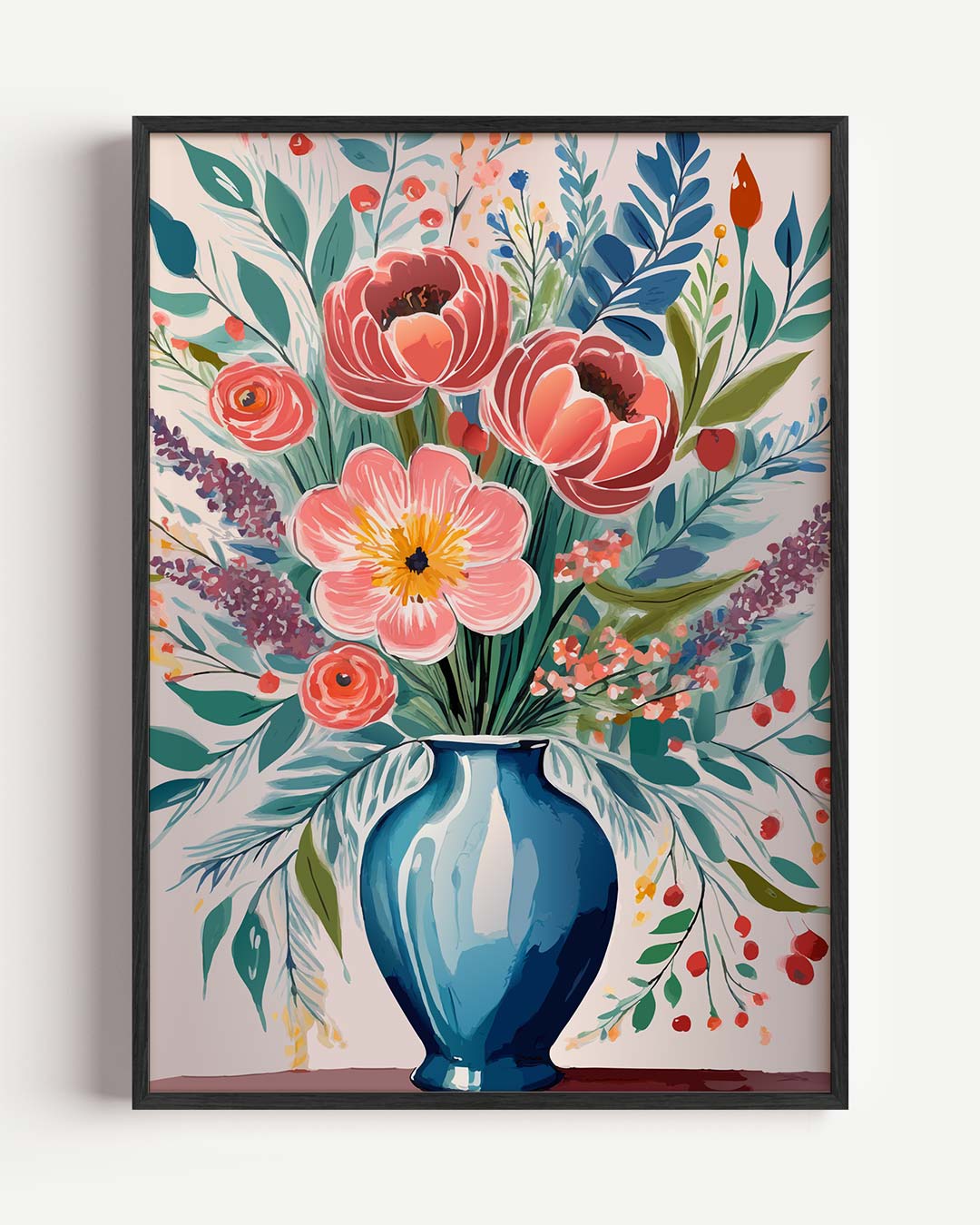 Bloemenpracht in Vaas Poster-WallArtistic