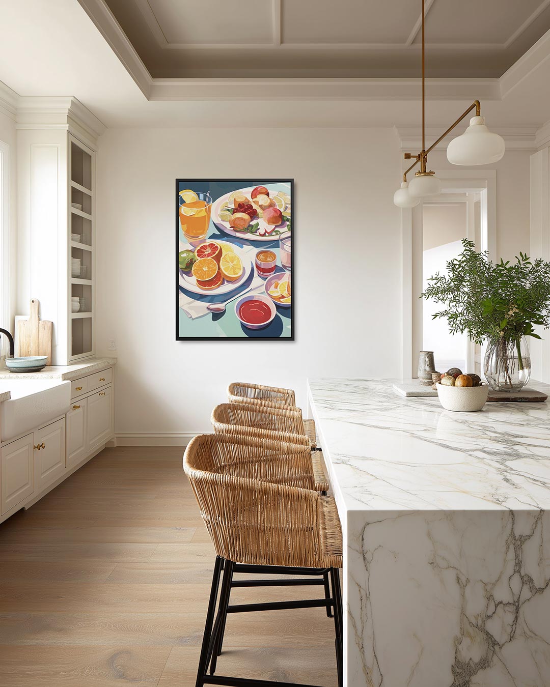 Fruitige tafelscène Kunstwerk