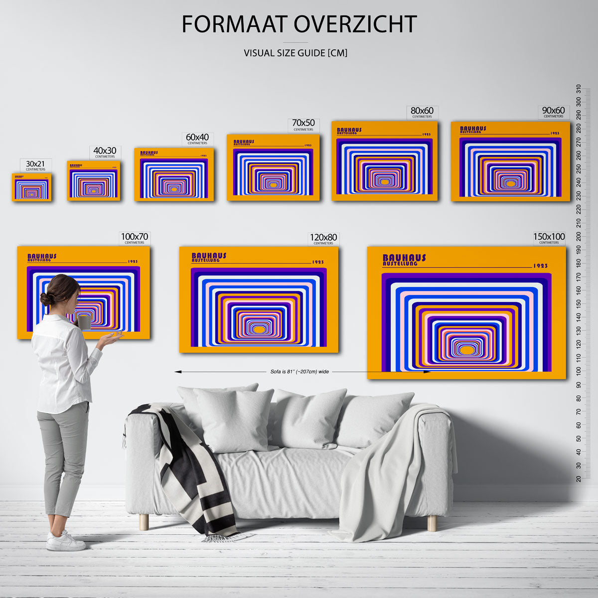 Kleurrijke lijnenspiralen Poster