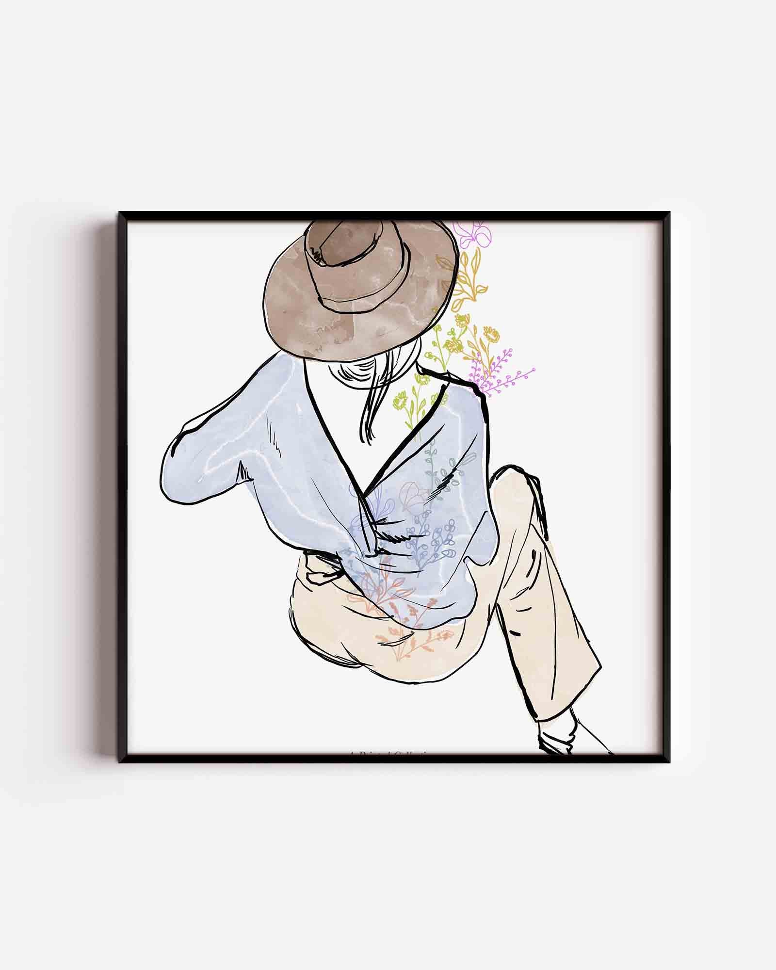Vrouw met hoed Poster