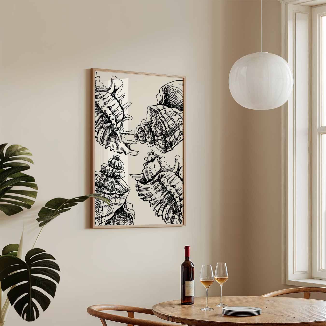 Elegante Schelpenkunst Poster-WallArtistic