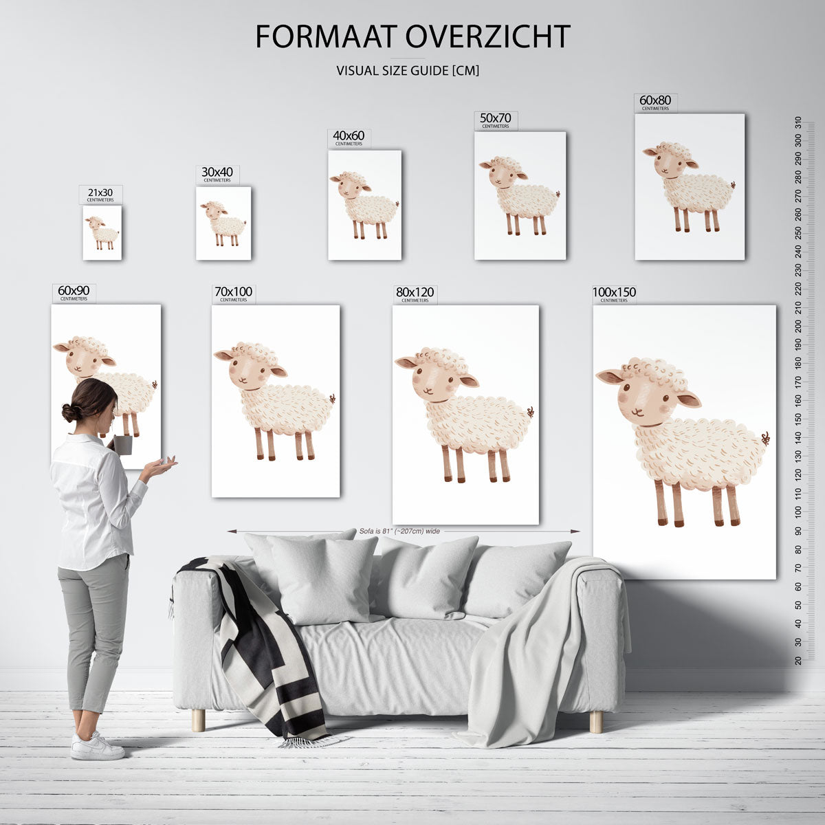 Schattig schaap Poster
