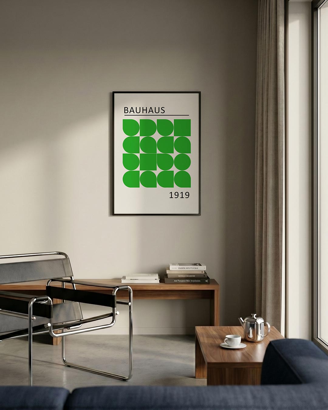 Groene vormenritme Poster