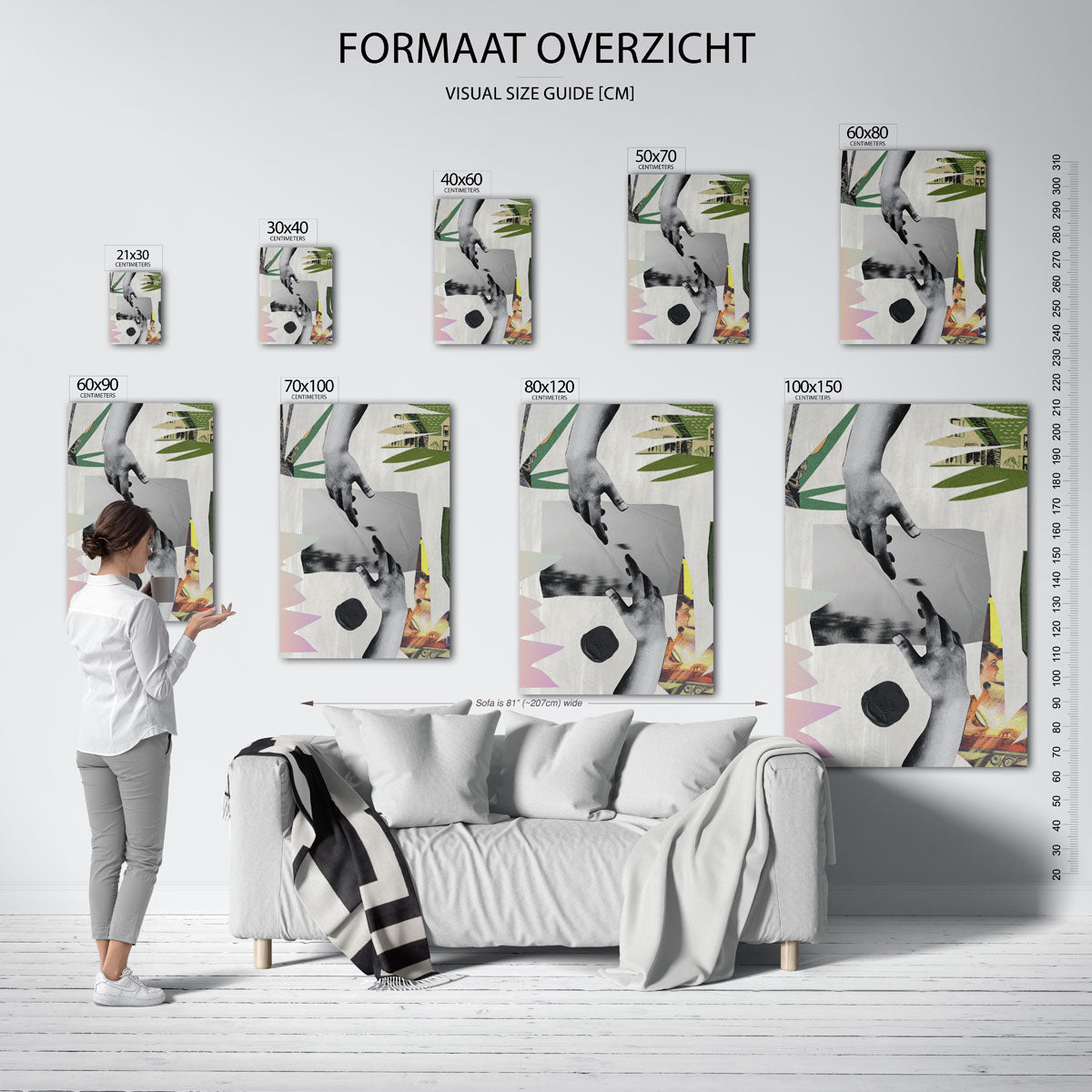 Handen en collage Poster