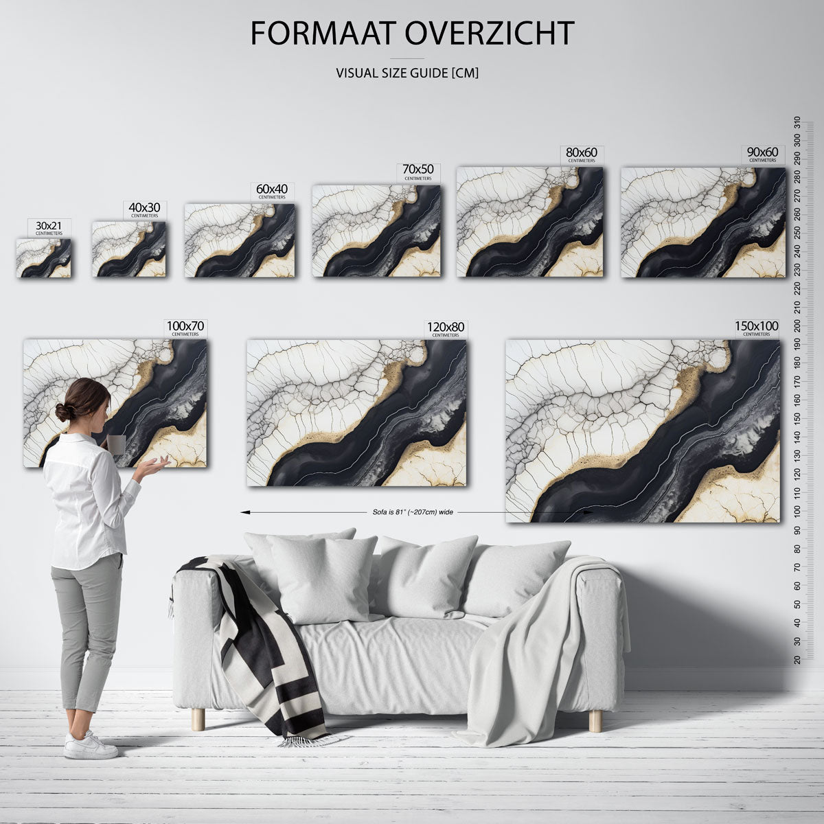 Abstracte lijnen en patronen Poster