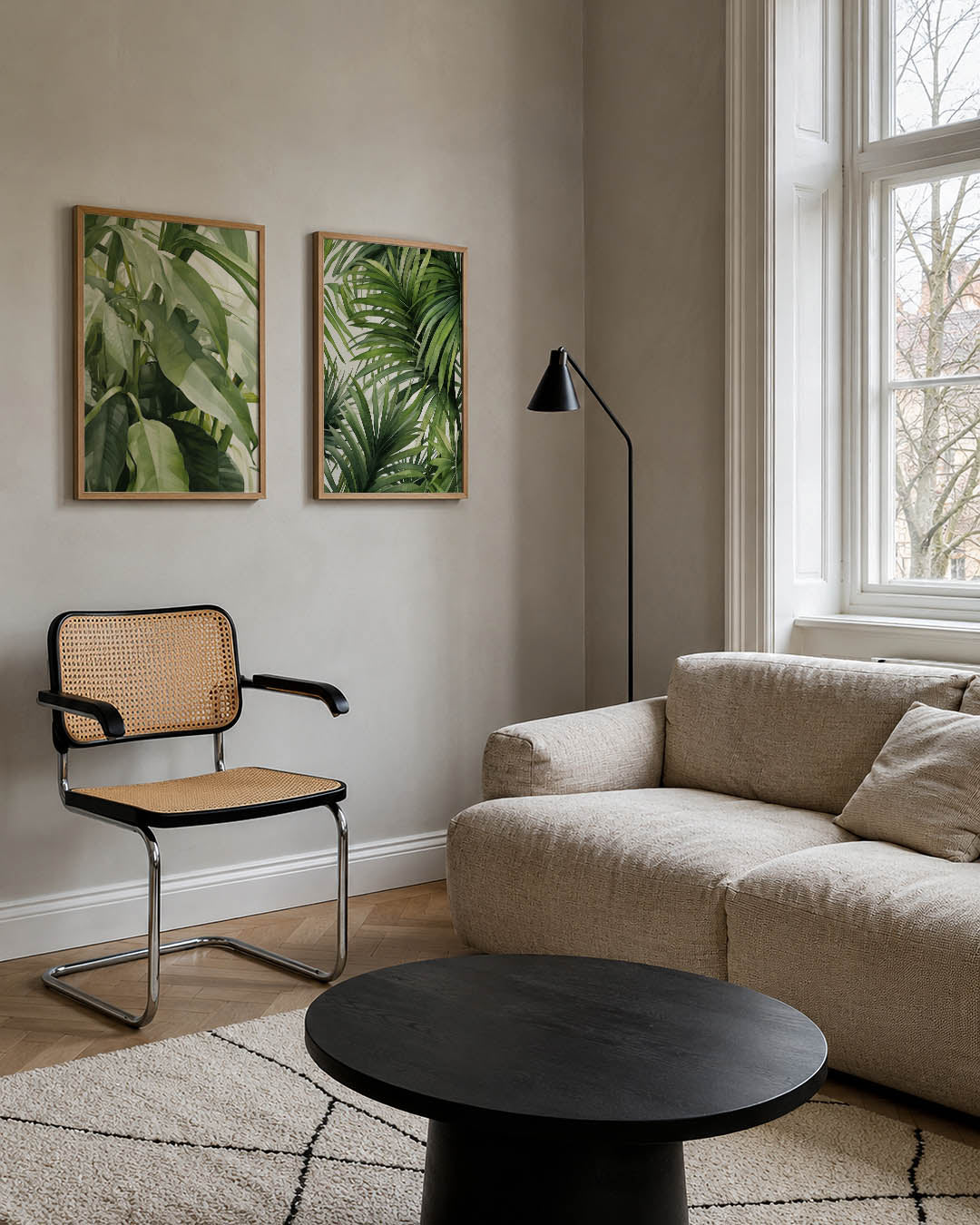 Groene bladeren harmonie Posterset