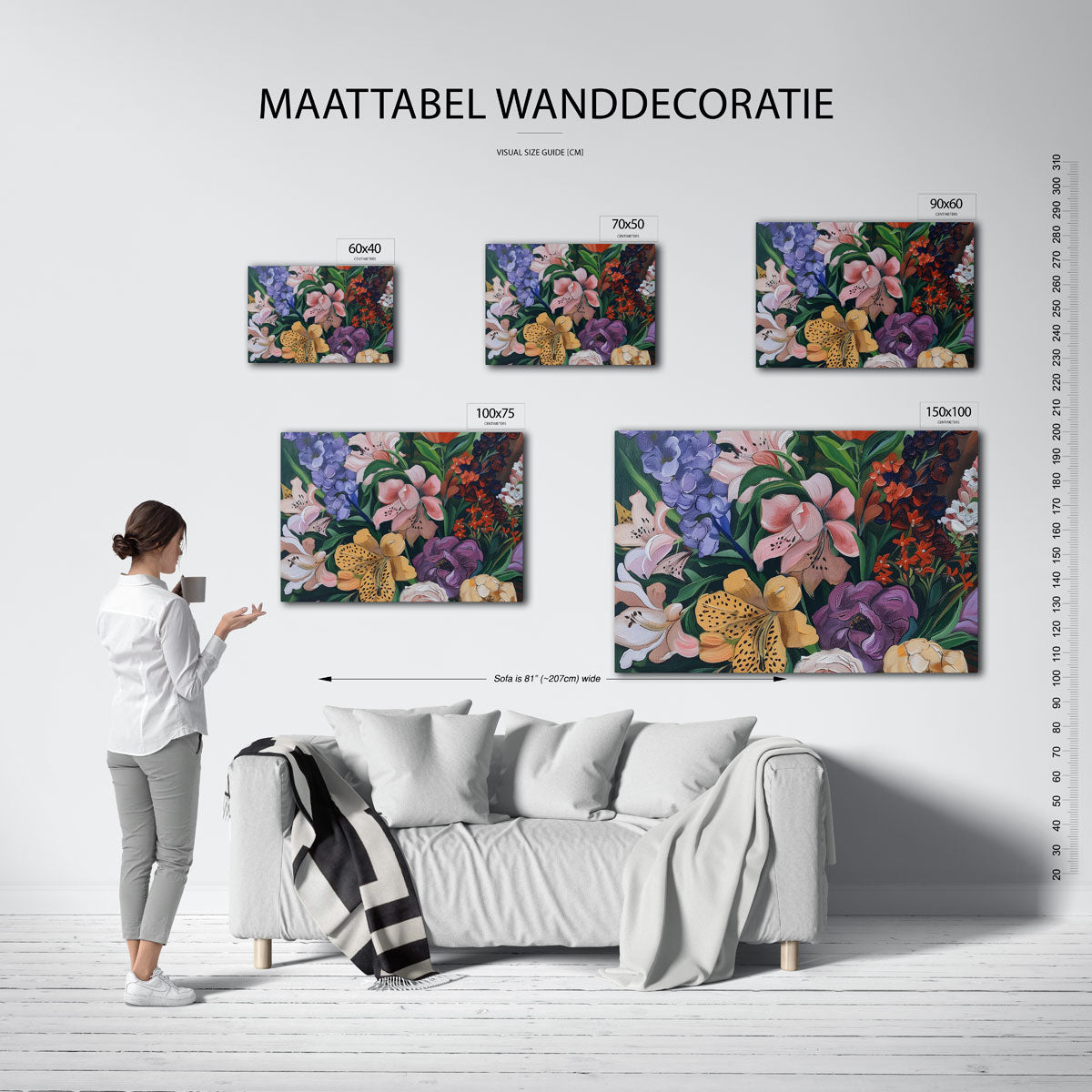 Bloemrijke kleurenpracht Kunstwerk