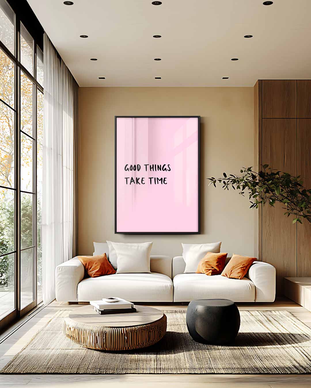 Geduld is een Schone Zaak Kunstwerk-canvas-dibond-plexiglas-wanddecoratie-WallArtistic