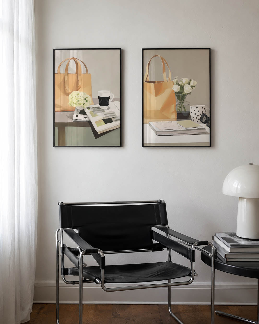 Zachte tinten stilleven Posterset
