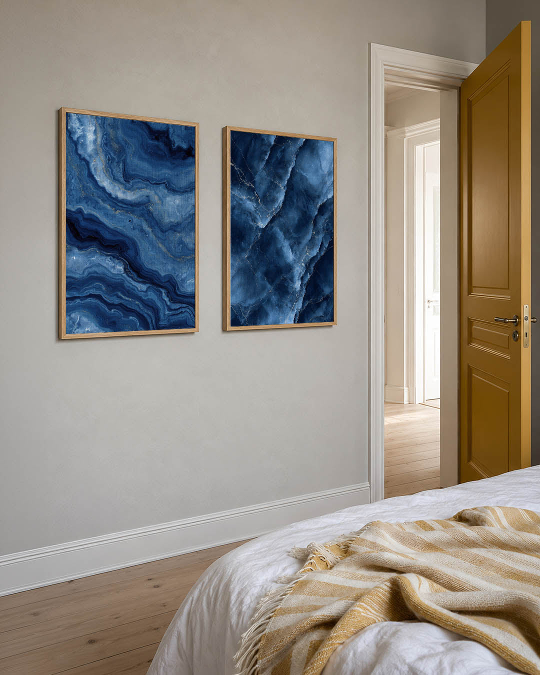 Golvend blauw Posterset