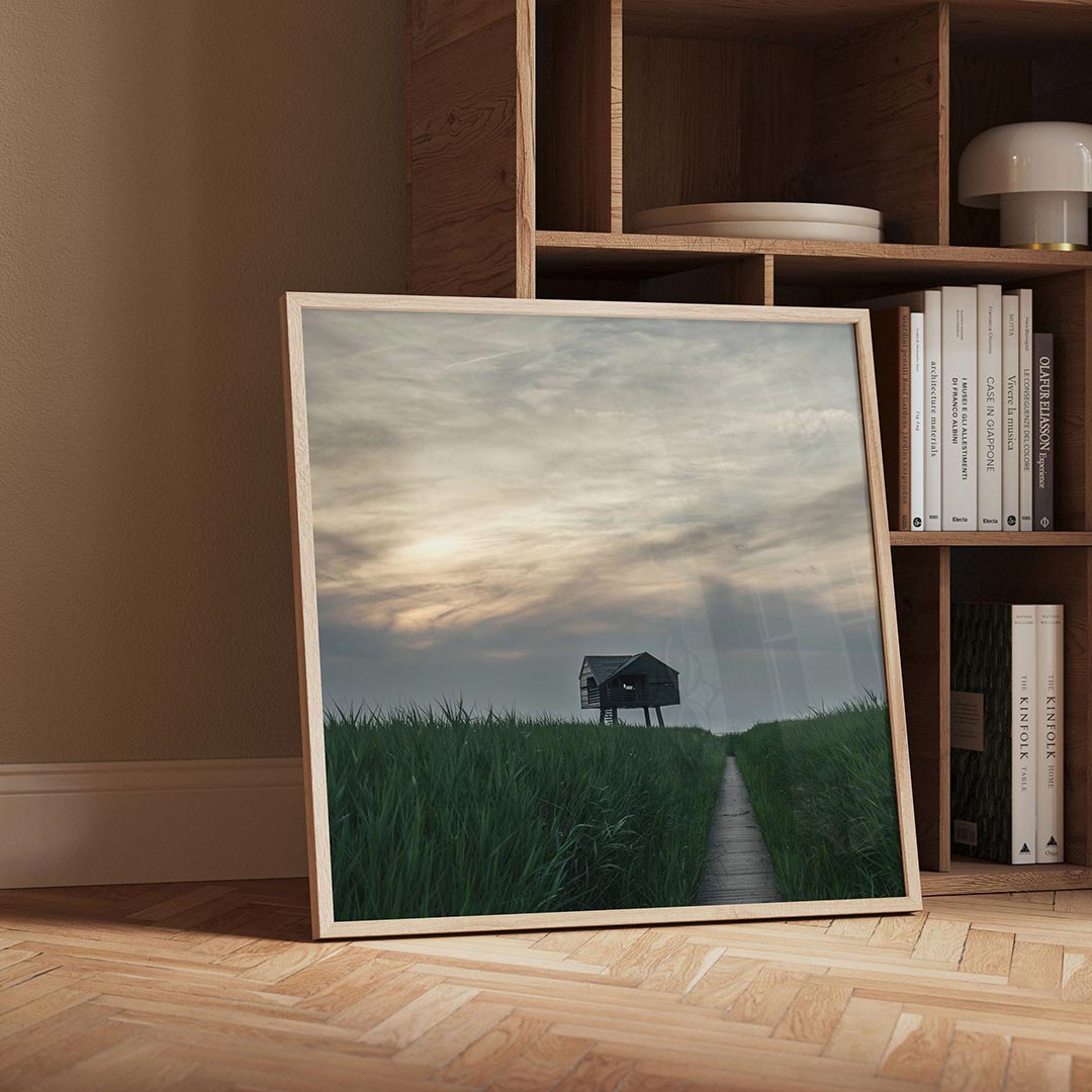 Rustieke houten hut Poster